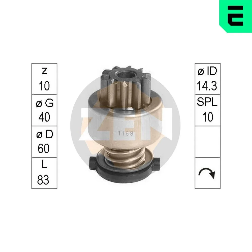 Volnobezny prevod, starter ERA ZN1159