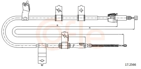 Tazne lanko, parkovaci brzda COFLE 17.2566 – OE 5991326150