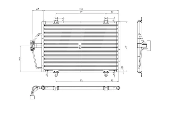 CHLADIČ KLIMATIZ.MEGANE 1.4,1.6 95-98 HART 606400