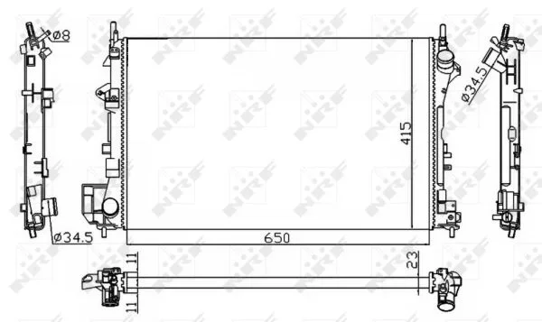 Chladič, chlazení motoru NRF 58203A