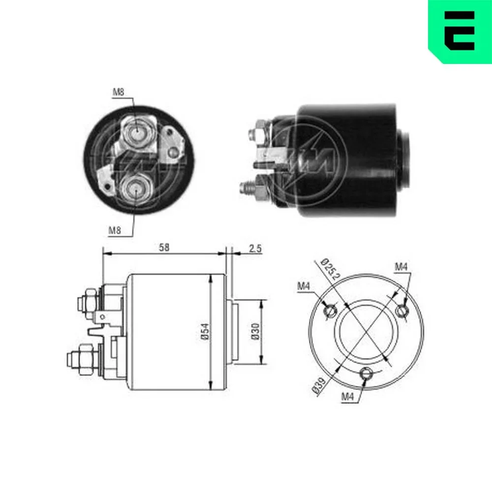 Elektromagnetický spínač, startér ERA ZM491 Elektromagnetický spínač, startér ERA ZM491