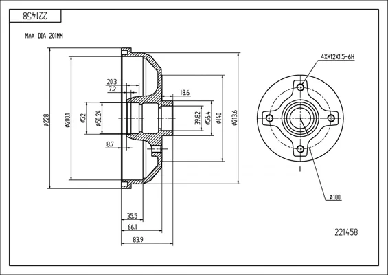 BR.BUBEN /Z/ CORSA 82- 200/201/36 HART 221458