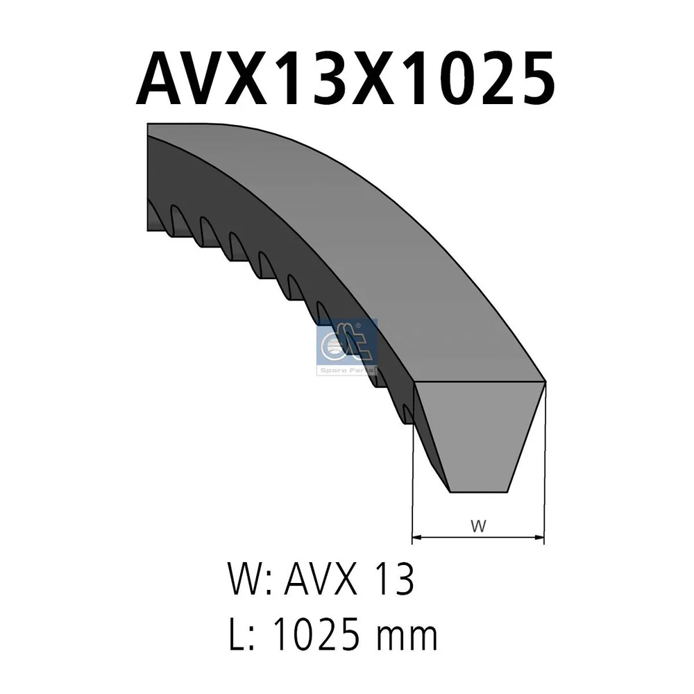 sada klínového řemenu DT Spare Parts 3.34419SP