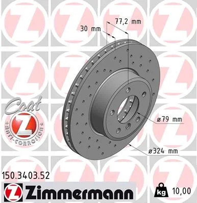 Brzdový kotouč ZIMMERMANN 150.3403.52
