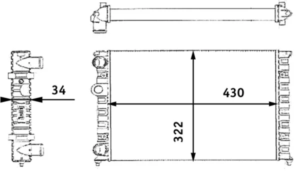 Chladič, chlazení motoru MAHLE CR364000S