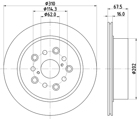 Brzdový kotouč HELLA 8DD355122-231