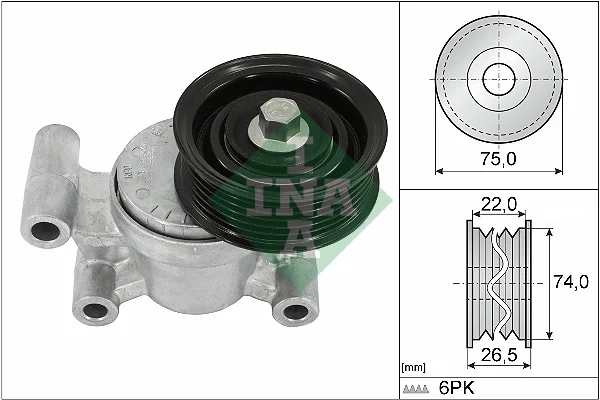 Napinaci rameno, zebrovany klinovy remen Schaeffler INA 534029310