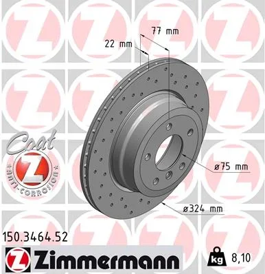 Brzdový kotouč ZIMMERMANN 150.3464.52