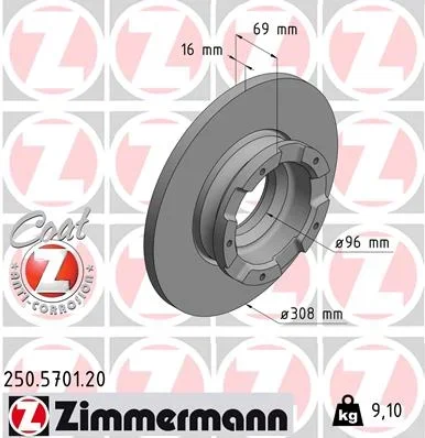 Brzdový kotouč ZIMMERMANN 250.5701.20