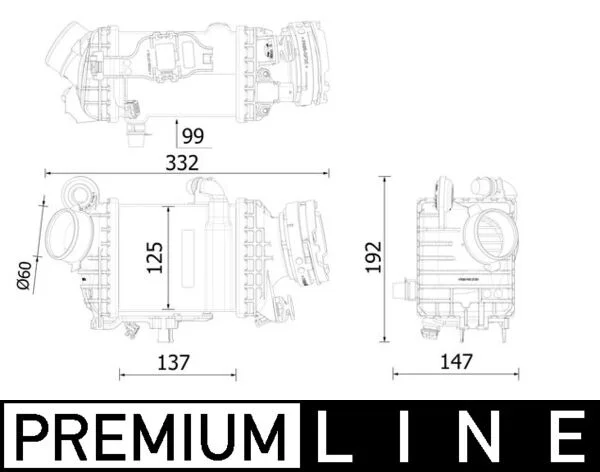 Chladič turba MAHLE CI616000P – OE 17518619391