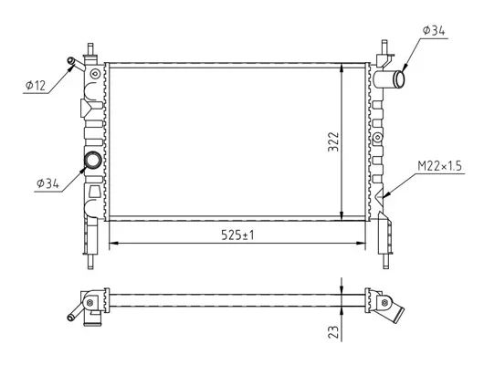 CHLADIČ ASTRA 1.4,1.6 91- HART 600095