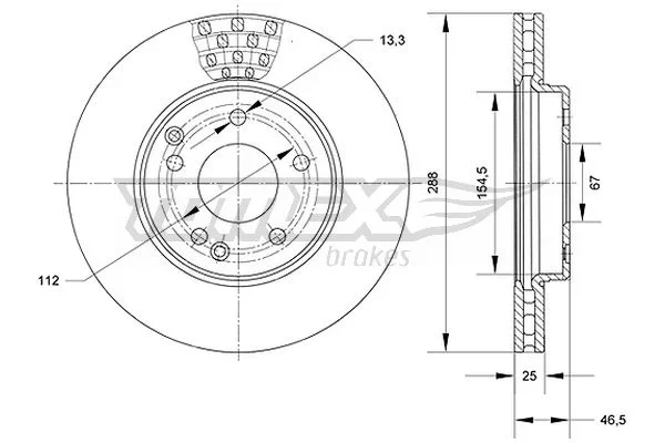 Brzdový kotouč Tomex Brakes TX71-06
