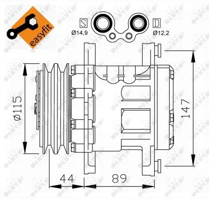 Kompresor, klimatizace NRF 32207