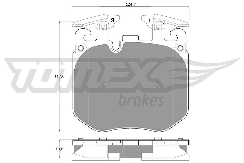 Sada brzdových destiček, kotoučová brzda Tomex Brakes TX18-50