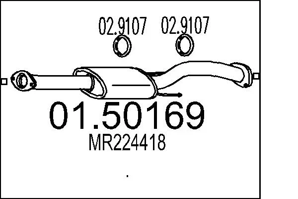 Stredni tlumic vyfuku MTS 01.50169 – OE MR224418 Stredni tlumic vyfuku MTS 01.50169 – OE MR224418