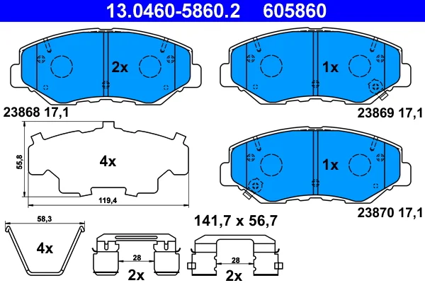 Brzdové destičky Starline BDS356 Brzdové destičky Starline BDS356