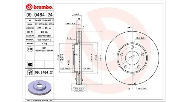 Brzdový kotouč MAGNETI MARELLI 360406056700