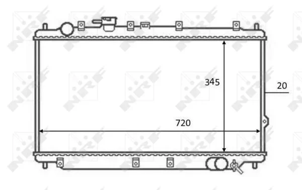 Chladič, chlazení motoru NRF 59082 – OE OK2A115200B