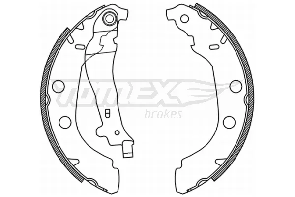Sada brzdových čelistí Tomex Brakes TX21-15 – OE 4241J4