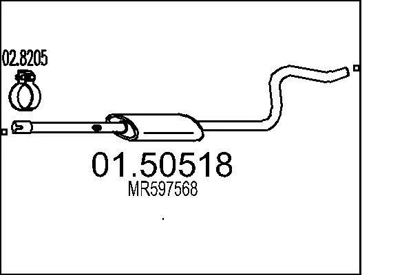 Stredni tlumic vyfuku MTS 01.50518 – OE MR597568