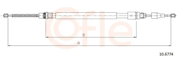 Tazne lanko, parkovaci brzda COFLE 10.6774 – OE 7700823689