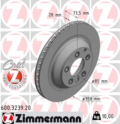 Brzdový kotouč ZIMMERMANN 600.3239.20