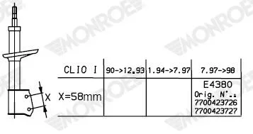 Tlumič pérování MONROE G7485