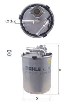 Palivový filtr MAHLE KL497D