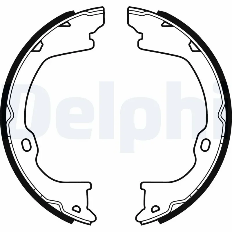 Sada brzdových čelistí, parkovací brzda DELPHI LS2055 Sada brzdových čelistí, parkovací brzda DELPHI LS2055