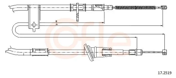 Tazne lanko, parkovaci brzda COFLE 17.2519 – OE 5977025200
