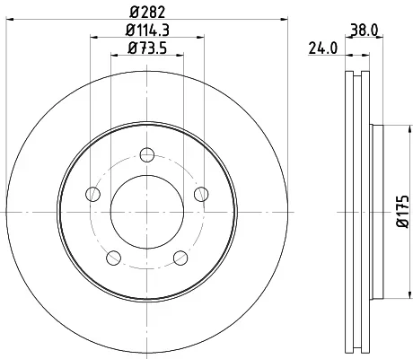 Brzdové kotouče Starline PB2174 Brzdové kotouče Starline PB2174