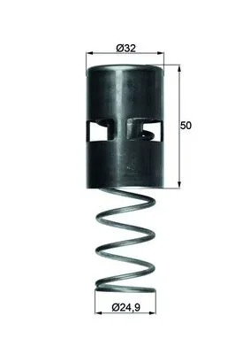 Termostat, chlazení oleje MAHLE TO283