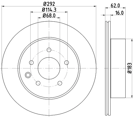 Brzdový kotouč HELLA 8DD355118-711