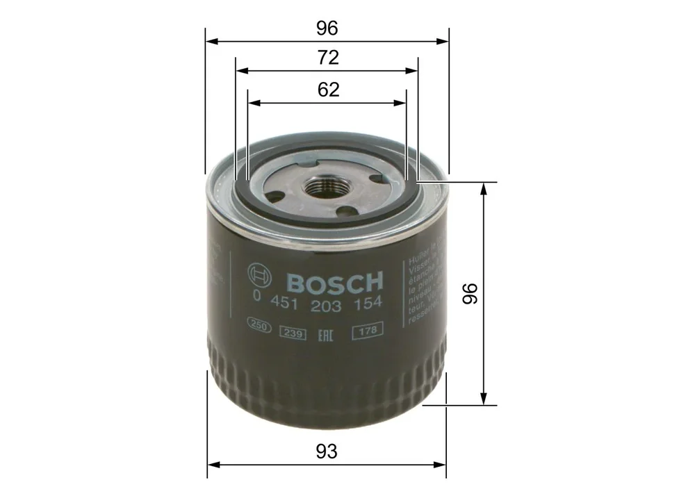BO 0451203154 Filtr olejový BOSCH