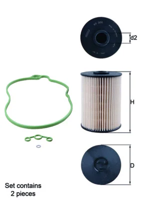 Palivový filtr MAHLE KX200D/S