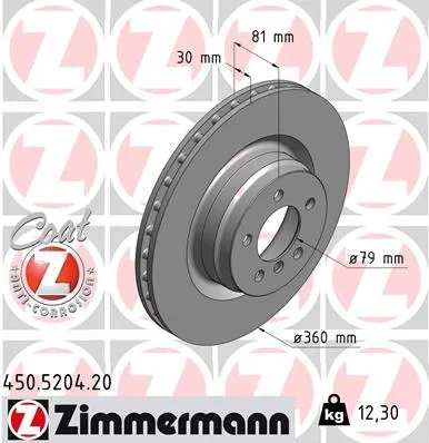 Brzdový kotouč ZIMMERMANN 450.5204.20