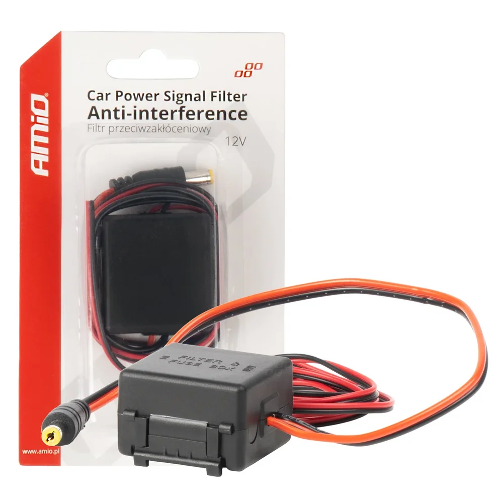 Odrušovací filtr do auta s DC-DC meničem 12/24V-12V AMiO-04101 Odrušovací filtr do auta s DC-DC meničem 12/24V-12V AMiO-04101
