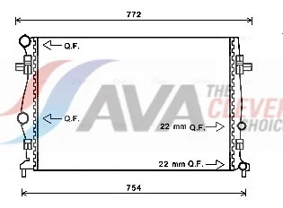Chladič, chlazení motoru AVA Clever Choice VNA2343 – OE 5Q0121251EA Chladič, chlazení motoru AVA Clever Choice VNA2343 – OE 5Q0121251EA