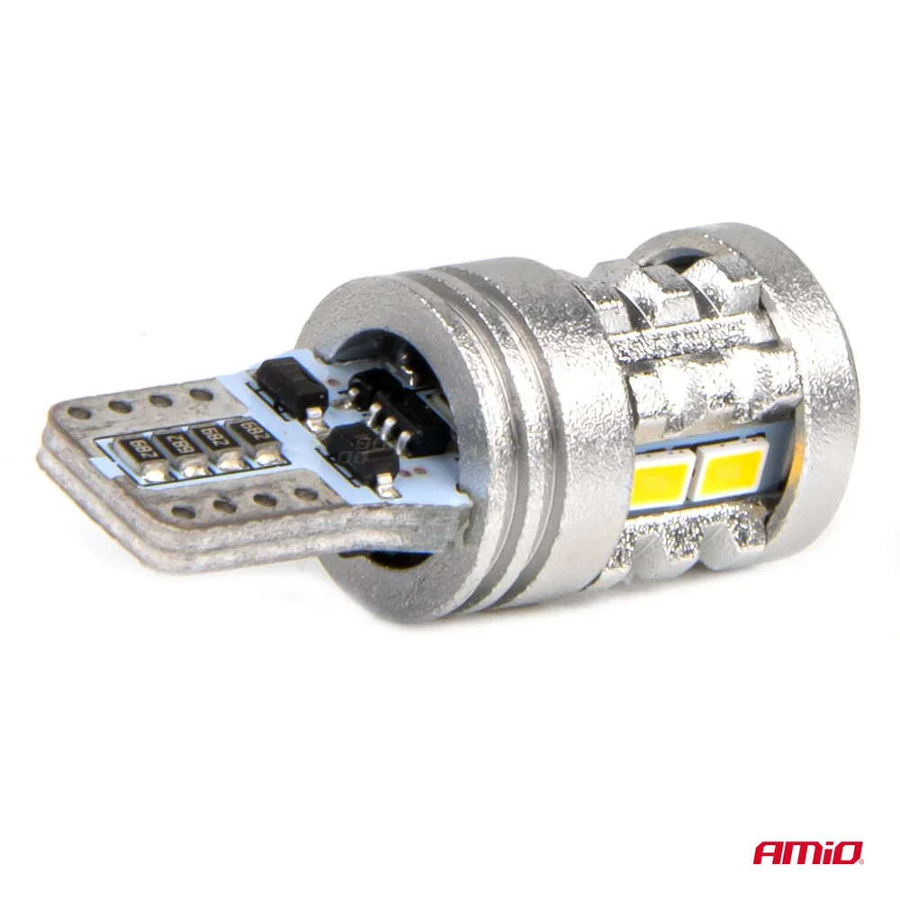 LED STANDARD BULBS T10 W5W 6x3020 + 1x3030 SMD White 12V/24V AMiO-03718 - Obrázek 4