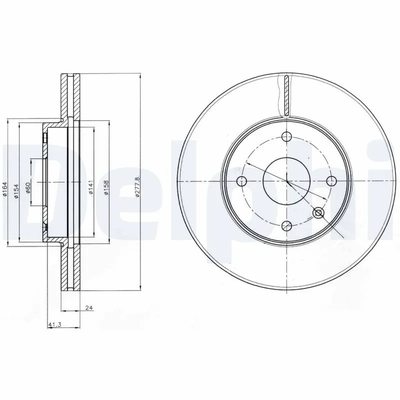 Brzdový kotouč DELPHI BG4193 – OE 96329364