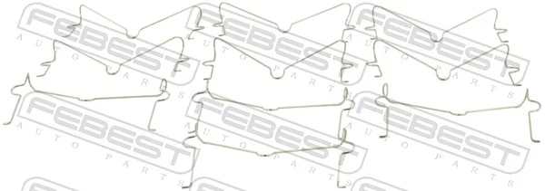 Pružina, obložení kotoučové brzdy FEBEST 0103-002-PCS10 Pružina, obložení kotoučové brzdy FEBEST 0103-002-PCS10