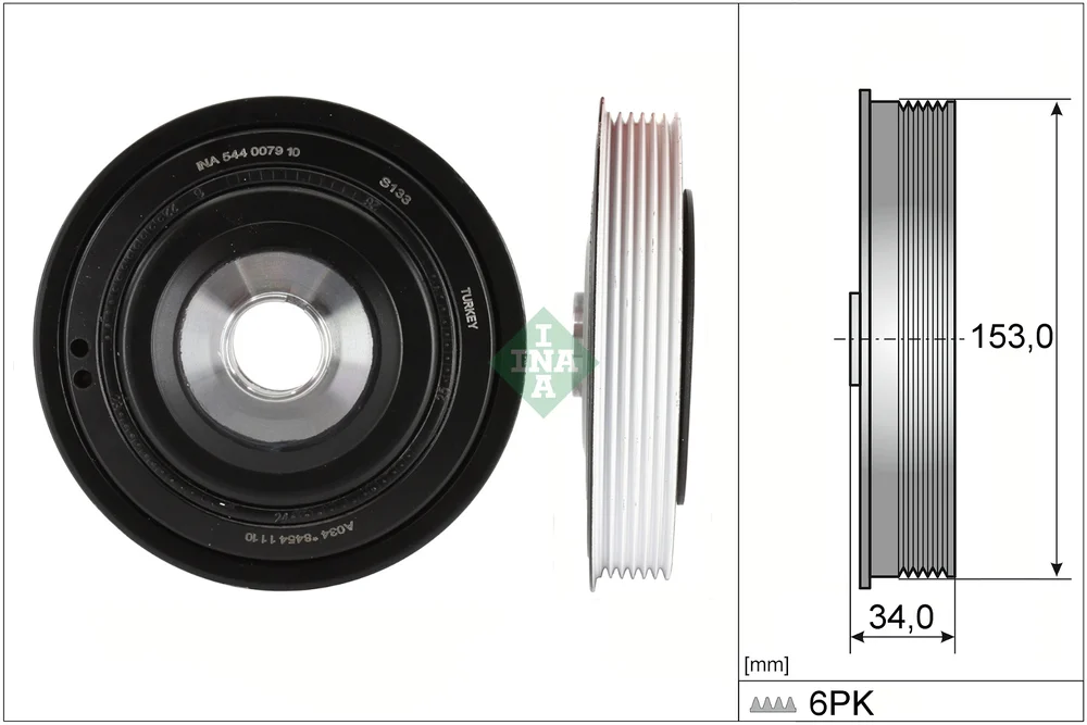 remenice, klikovy hridel Schaeffler INA 544007910