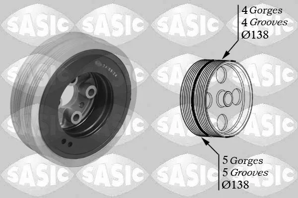 remenice, klikovy hridel SASIC 2156004 – OE 038105243F