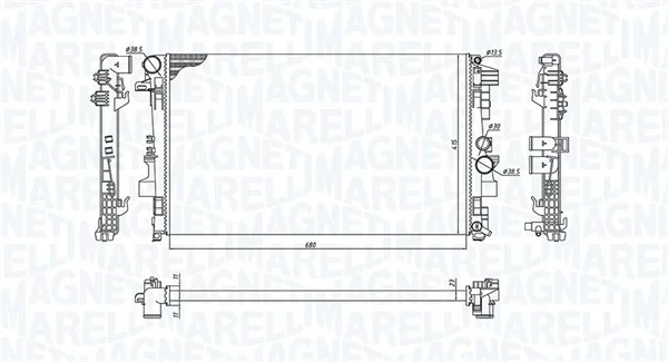 Chladič, chlazení motoru MAGNETI MARELLI 350213955000