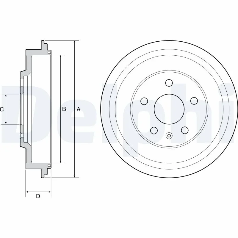 Brzdový buben DELPHI BF561 – OE 5C0609617A