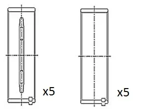 Hlavní ložiska klikového hřídele FAI AutoParts BM1057-STD Hlavní ložiska klikového hřídele FAI AutoParts BM1057-STD
