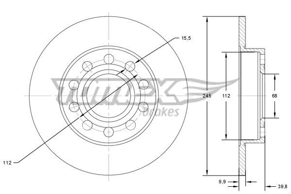 Brzdový kotouč Tomex Brakes TX71-71