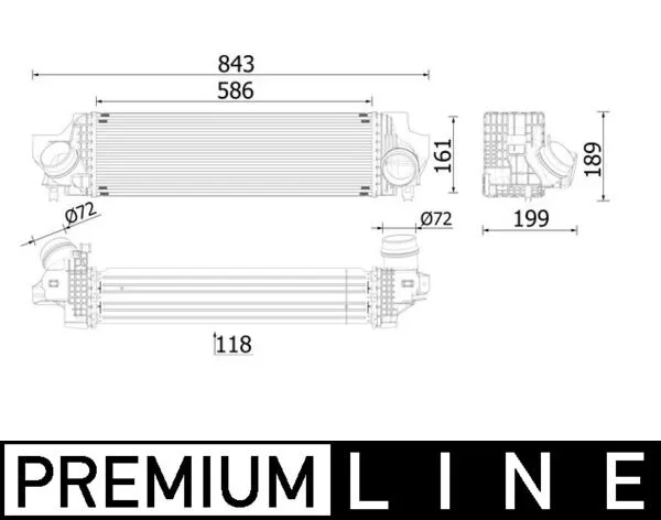 Chladič turba MAHLE CI610000P – OE 17517617600 Chladič turba MAHLE CI610000P – OE 17517617600