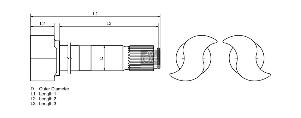 Brzdová hřídel DT Spare Parts 4.65096