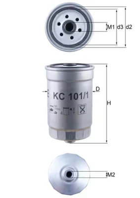 Palivový filtr MAHLE KC101/1